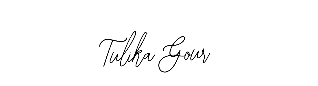 How to make Tulika Gour name signature. Use Bearetta-2O07w style for creating short signs online. This is the latest handwritten sign. Tulika Gour signature style 12 images and pictures png