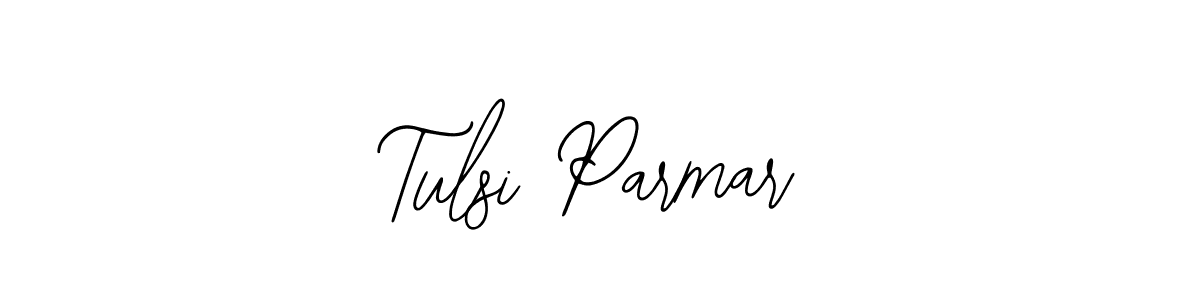 How to make Tulsi Parmar name signature. Use Bearetta-2O07w style for creating short signs online. This is the latest handwritten sign. Tulsi Parmar signature style 12 images and pictures png