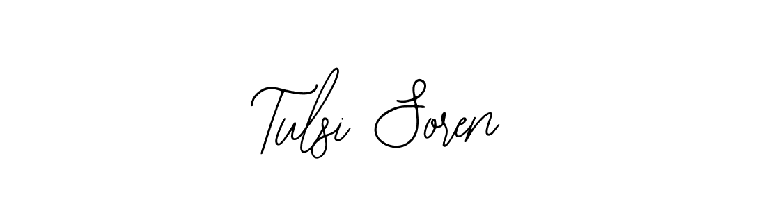 How to make Tulsi Soren name signature. Use Bearetta-2O07w style for creating short signs online. This is the latest handwritten sign. Tulsi Soren signature style 12 images and pictures png