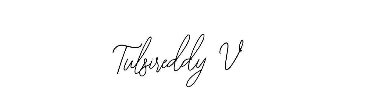 You can use this online signature creator to create a handwritten signature for the name Tulsireddy V. This is the best online autograph maker. Tulsireddy V signature style 12 images and pictures png