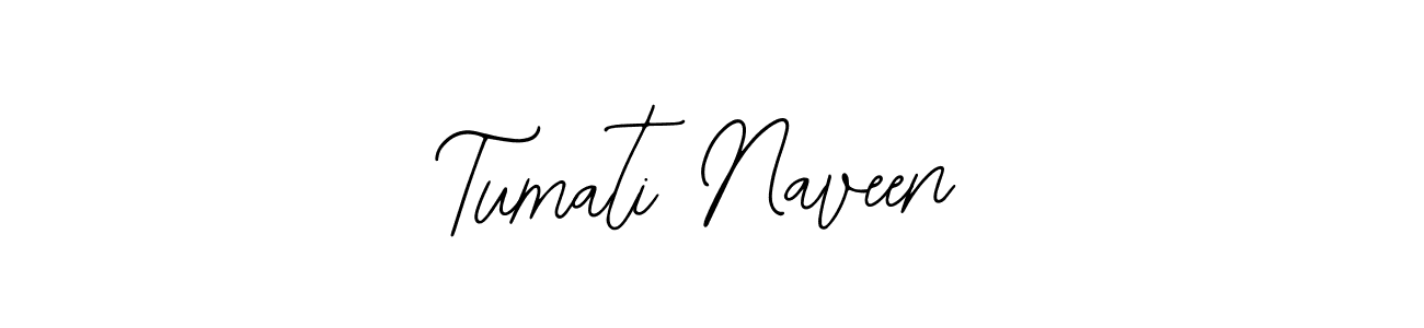 How to make Tumati Naveen name signature. Use Bearetta-2O07w style for creating short signs online. This is the latest handwritten sign. Tumati Naveen signature style 12 images and pictures png