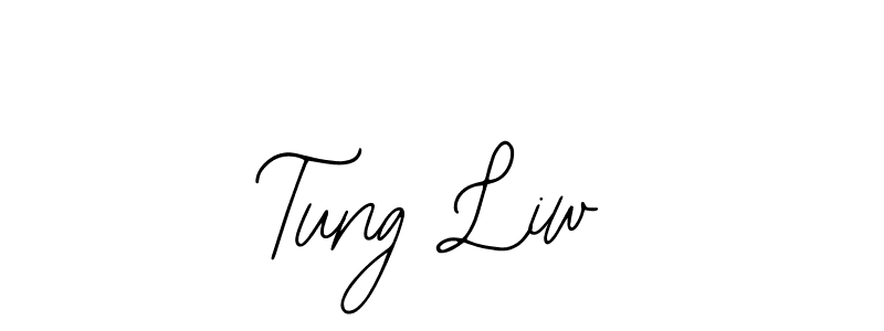 How to make Tung Liw name signature. Use Bearetta-2O07w style for creating short signs online. This is the latest handwritten sign. Tung Liw signature style 12 images and pictures png