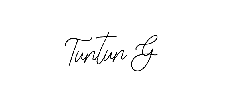 Use a signature maker to create a handwritten signature online. With this signature software, you can design (Bearetta-2O07w) your own signature for name Tuntun G. Tuntun G signature style 12 images and pictures png