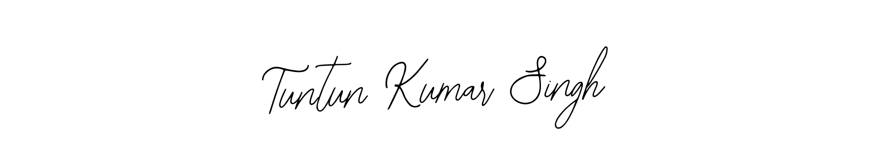 The best way (Bearetta-2O07w) to make a short signature is to pick only two or three words in your name. The name Tuntun Kumar Singh include a total of six letters. For converting this name. Tuntun Kumar Singh signature style 12 images and pictures png