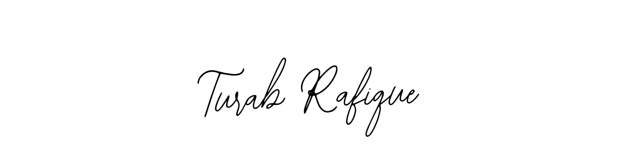 Bearetta-2O07w is a professional signature style that is perfect for those who want to add a touch of class to their signature. It is also a great choice for those who want to make their signature more unique. Get Turab Rafique name to fancy signature for free. Turab Rafique signature style 12 images and pictures png
