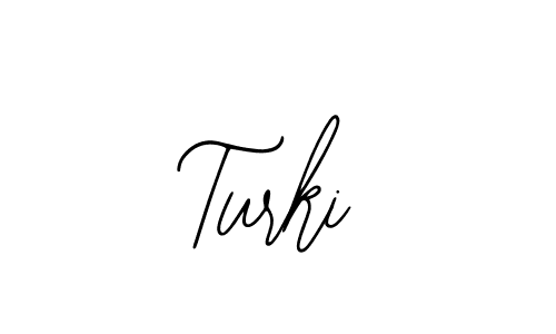 How to make Turki name signature. Use Bearetta-2O07w style for creating short signs online. This is the latest handwritten sign. Turki signature style 12 images and pictures png