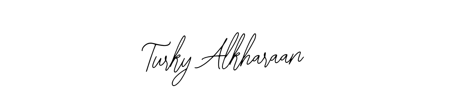 Make a beautiful signature design for name Turky Alkharaan. With this signature (Bearetta-2O07w) style, you can create a handwritten signature for free. Turky Alkharaan signature style 12 images and pictures png