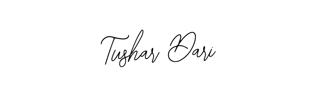 You should practise on your own different ways (Bearetta-2O07w) to write your name (Tushar Dari) in signature. don't let someone else do it for you. Tushar Dari signature style 12 images and pictures png