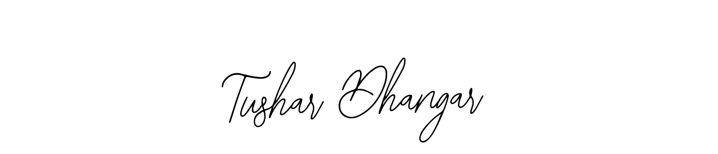 if you are searching for the best signature style for your name Tushar Dhangar. so please give up your signature search. here we have designed multiple signature styles  using Bearetta-2O07w. Tushar Dhangar signature style 12 images and pictures png