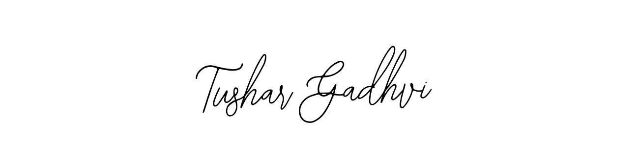 You should practise on your own different ways (Bearetta-2O07w) to write your name (Tushar Gadhvi) in signature. don't let someone else do it for you. Tushar Gadhvi signature style 12 images and pictures png