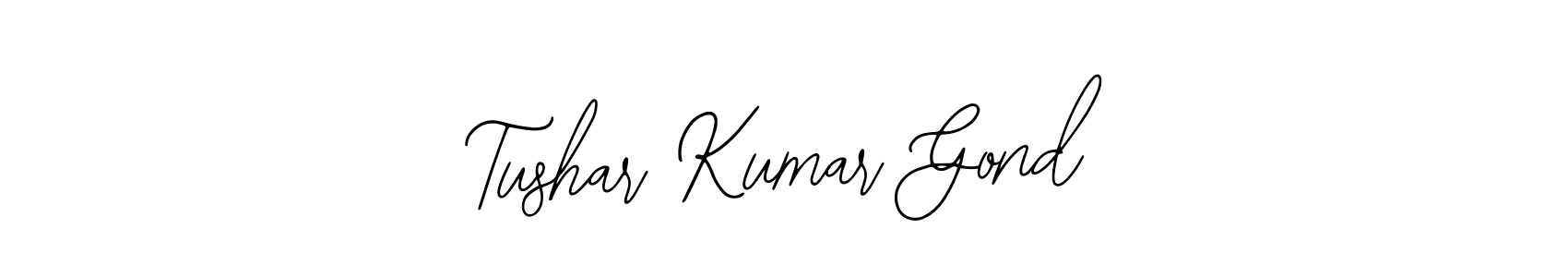 How to make Tushar Kumar Gond name signature. Use Bearetta-2O07w style for creating short signs online. This is the latest handwritten sign. Tushar Kumar Gond signature style 12 images and pictures png