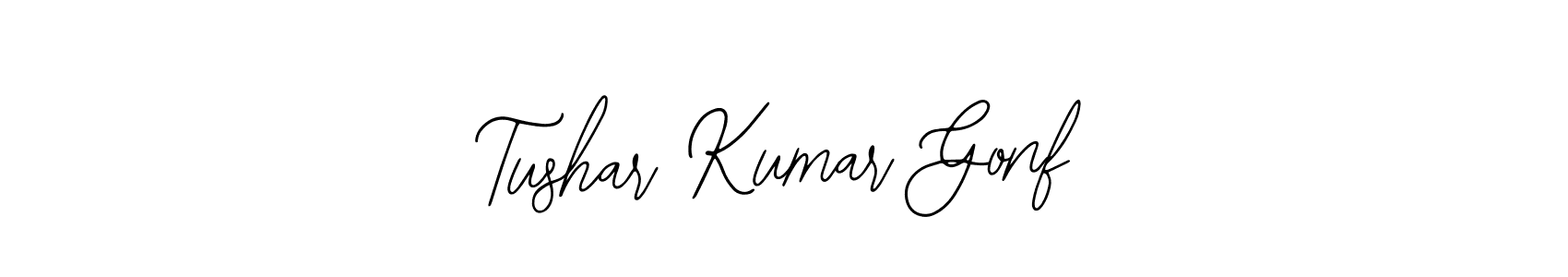 Use a signature maker to create a handwritten signature online. With this signature software, you can design (Bearetta-2O07w) your own signature for name Tushar Kumar Gonf. Tushar Kumar Gonf signature style 12 images and pictures png