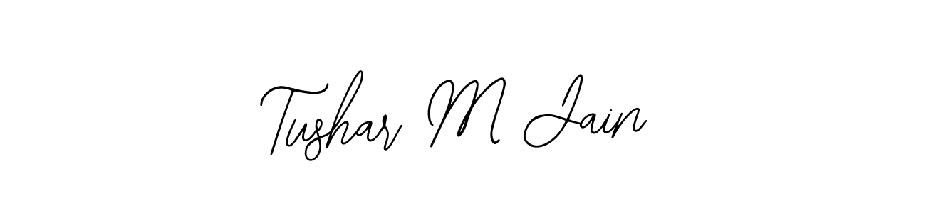 Use a signature maker to create a handwritten signature online. With this signature software, you can design (Bearetta-2O07w) your own signature for name Tushar M Jain. Tushar M Jain signature style 12 images and pictures png