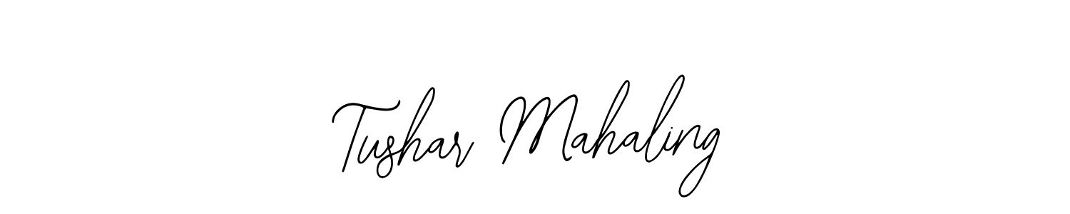 You should practise on your own different ways (Bearetta-2O07w) to write your name (Tushar Mahaling) in signature. don't let someone else do it for you. Tushar Mahaling signature style 12 images and pictures png