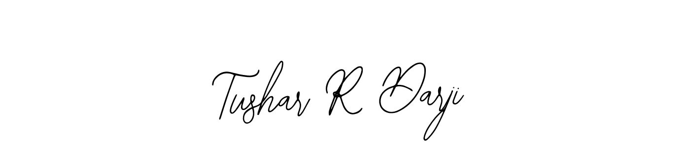 How to make Tushar R Darji name signature. Use Bearetta-2O07w style for creating short signs online. This is the latest handwritten sign. Tushar R Darji signature style 12 images and pictures png