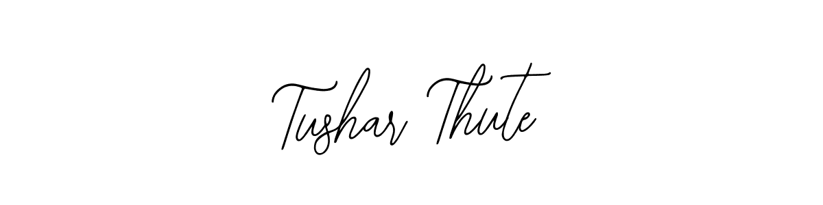 How to make Tushar Thute name signature. Use Bearetta-2O07w style for creating short signs online. This is the latest handwritten sign. Tushar Thute signature style 12 images and pictures png