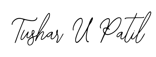 Achieve flawless digital penmanship with Tushar U Patil name in Bearetta-2O07w font. The perfect tool for creating online signatures. Tushar U Patil signature style 12 images and pictures png