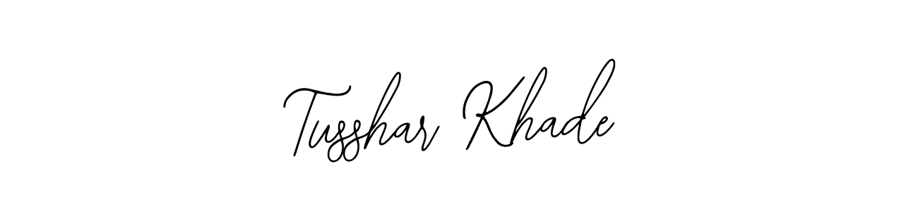 How to make Tusshar Khade name signature. Use Bearetta-2O07w style for creating short signs online. This is the latest handwritten sign. Tusshar Khade signature style 12 images and pictures png