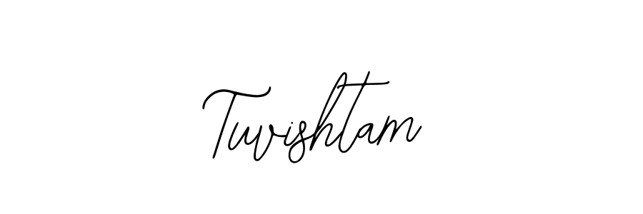You should practise on your own different ways (Bearetta-2O07w) to write your name (Tuvishtam) in signature. don't let someone else do it for you. Tuvishtam signature style 12 images and pictures png