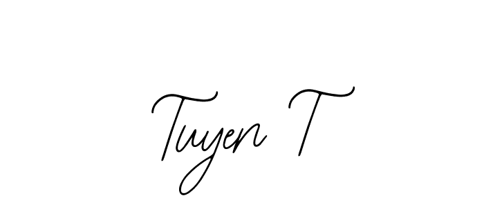 Make a beautiful signature design for name Tuyen T. With this signature (Bearetta-2O07w) style, you can create a handwritten signature for free. Tuyen T signature style 12 images and pictures png