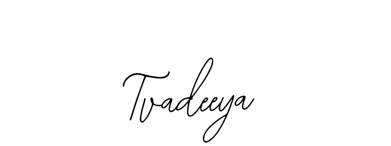 Use a signature maker to create a handwritten signature online. With this signature software, you can design (Bearetta-2O07w) your own signature for name Tvadeeya. Tvadeeya signature style 12 images and pictures png