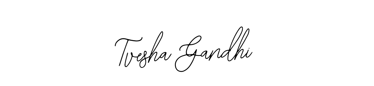 if you are searching for the best signature style for your name Tvesha Gandhi. so please give up your signature search. here we have designed multiple signature styles  using Bearetta-2O07w. Tvesha Gandhi signature style 12 images and pictures png