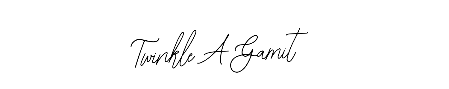 Also You can easily find your signature by using the search form. We will create Twinkle A Gamit name handwritten signature images for you free of cost using Bearetta-2O07w sign style. Twinkle A Gamit signature style 12 images and pictures png