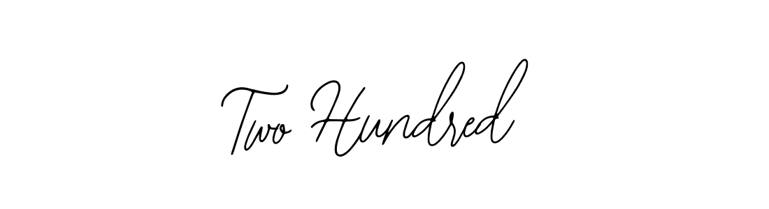 How to make Two Hundred name signature. Use Bearetta-2O07w style for creating short signs online. This is the latest handwritten sign. Two Hundred signature style 12 images and pictures png