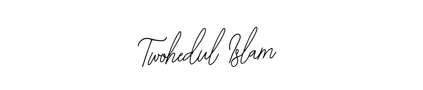 How to Draw Twohedul Islam signature style? Bearetta-2O07w is a latest design signature styles for name Twohedul Islam. Twohedul Islam signature style 12 images and pictures png