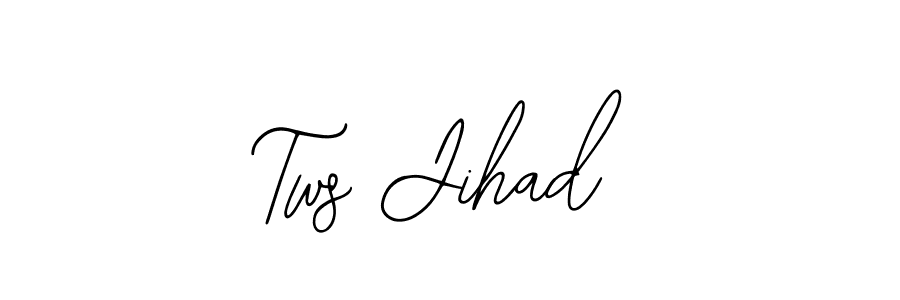 Similarly Bearetta-2O07w is the best handwritten signature design. Signature creator online .You can use it as an online autograph creator for name Tws Jihad. Tws Jihad signature style 12 images and pictures png