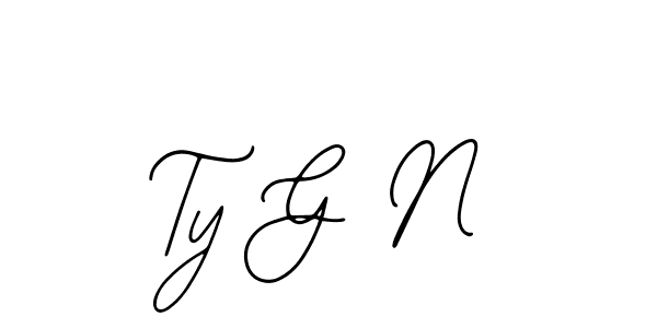 It looks lik you need a new signature style for name Ty G N. Design unique handwritten (Bearetta-2O07w) signature with our free signature maker in just a few clicks. Ty G N signature style 12 images and pictures png