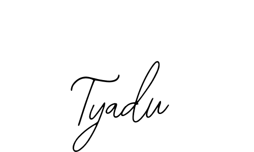 You should practise on your own different ways (Bearetta-2O07w) to write your name (Tyadu) in signature. don't let someone else do it for you. Tyadu signature style 12 images and pictures png