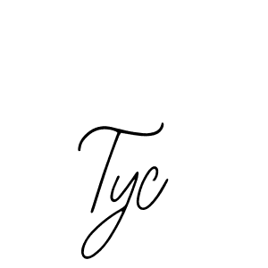 How to make Tyc name signature. Use Bearetta-2O07w style for creating short signs online. This is the latest handwritten sign. Tyc signature style 12 images and pictures png