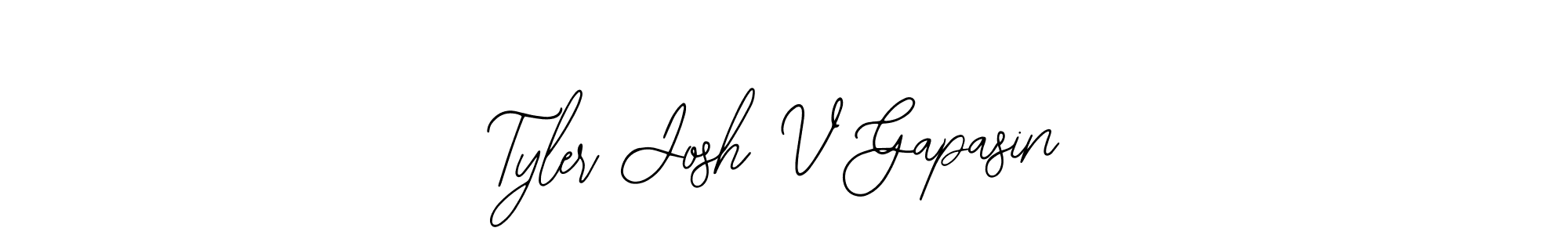 Make a beautiful signature design for name Tyler Josh V Gapasin. With this signature (Bearetta-2O07w) style, you can create a handwritten signature for free. Tyler Josh V Gapasin signature style 12 images and pictures png