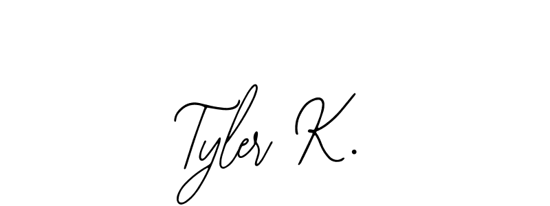 Design your own signature with our free online signature maker. With this signature software, you can create a handwritten (Bearetta-2O07w) signature for name Tyler K.. Tyler K. signature style 12 images and pictures png