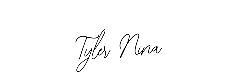 See photos of Tyler Nina official signature by Spectra . Check more albums & portfolios. Read reviews & check more about Bearetta-2O07w font. Tyler Nina signature style 12 images and pictures png