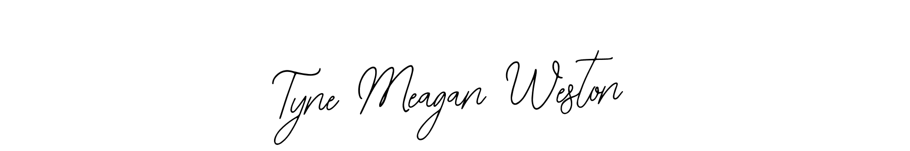 Use a signature maker to create a handwritten signature online. With this signature software, you can design (Bearetta-2O07w) your own signature for name Tyne Meagan Weston. Tyne Meagan Weston signature style 12 images and pictures png