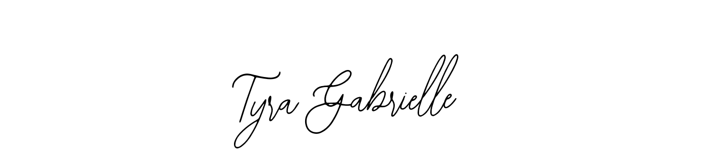 It looks lik you need a new signature style for name Tyra Gabrielle. Design unique handwritten (Bearetta-2O07w) signature with our free signature maker in just a few clicks. Tyra Gabrielle signature style 12 images and pictures png