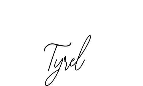 Use a signature maker to create a handwritten signature online. With this signature software, you can design (Bearetta-2O07w) your own signature for name Tyrel. Tyrel signature style 12 images and pictures png