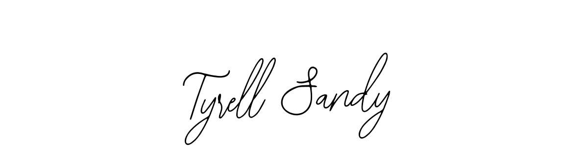 The best way (Bearetta-2O07w) to make a short signature is to pick only two or three words in your name. The name Tyrell Sandy include a total of six letters. For converting this name. Tyrell Sandy signature style 12 images and pictures png