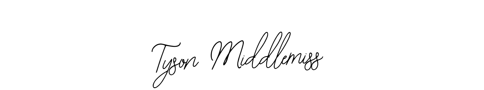 You should practise on your own different ways (Bearetta-2O07w) to write your name (Tyson Middlemiss) in signature. don't let someone else do it for you. Tyson Middlemiss signature style 12 images and pictures png