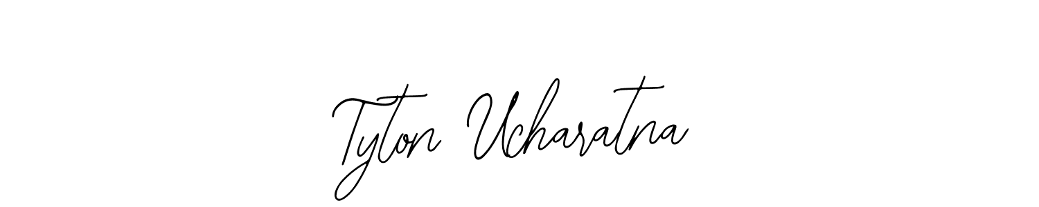 Use a signature maker to create a handwritten signature online. With this signature software, you can design (Bearetta-2O07w) your own signature for name Tyton Ucharatna. Tyton Ucharatna signature style 12 images and pictures png
