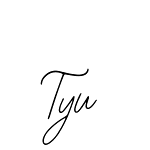 How to make Tyu signature? Bearetta-2O07w is a professional autograph style. Create handwritten signature for Tyu name. Tyu signature style 12 images and pictures png