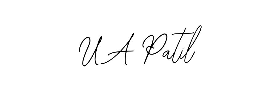 Design your own signature with our free online signature maker. With this signature software, you can create a handwritten (Bearetta-2O07w) signature for name U A Patil. U A Patil signature style 12 images and pictures png