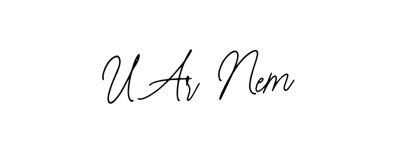 Also we have U Ar Nem name is the best signature style. Create professional handwritten signature collection using Bearetta-2O07w autograph style. U Ar Nem signature style 12 images and pictures png