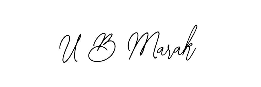 Make a beautiful signature design for name U B Marak. With this signature (Bearetta-2O07w) style, you can create a handwritten signature for free. U B Marak signature style 12 images and pictures png