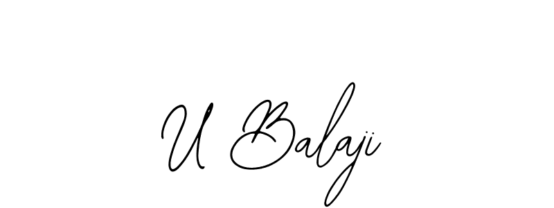 You should practise on your own different ways (Bearetta-2O07w) to write your name (U Balaji) in signature. don't let someone else do it for you. U Balaji signature style 12 images and pictures png