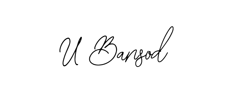 U Bansod stylish signature style. Best Handwritten Sign (Bearetta-2O07w) for my name. Handwritten Signature Collection Ideas for my name U Bansod. U Bansod signature style 12 images and pictures png