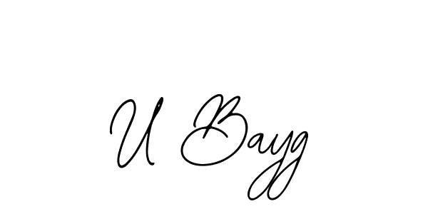 The best way (Bearetta-2O07w) to make a short signature is to pick only two or three words in your name. The name U Bayg include a total of six letters. For converting this name. U Bayg signature style 12 images and pictures png