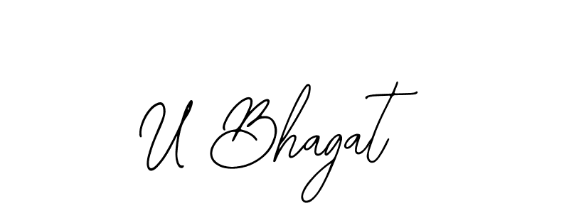 Create a beautiful signature design for name U Bhagat. With this signature (Bearetta-2O07w) fonts, you can make a handwritten signature for free. U Bhagat signature style 12 images and pictures png